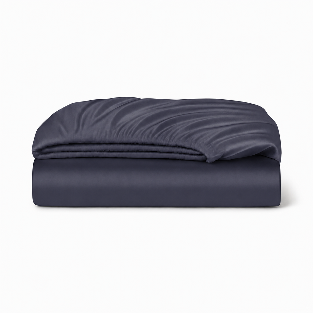Silk Bedding Set - Navy