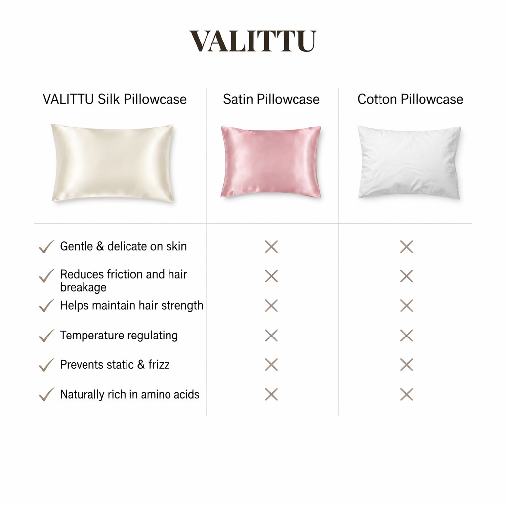 Silk Pillowcase - Silver