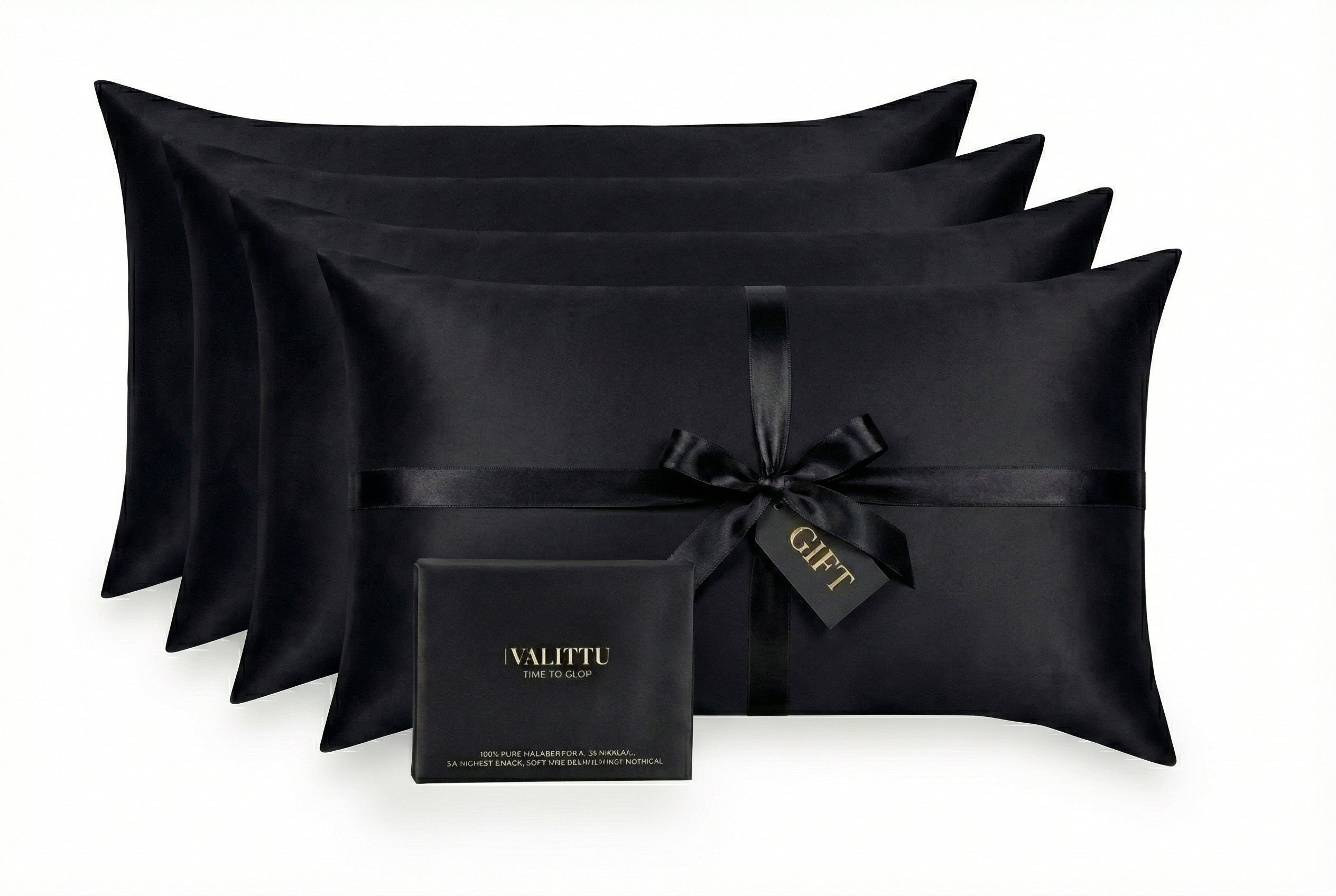 Silk Pillowcase 4-Pack - Black