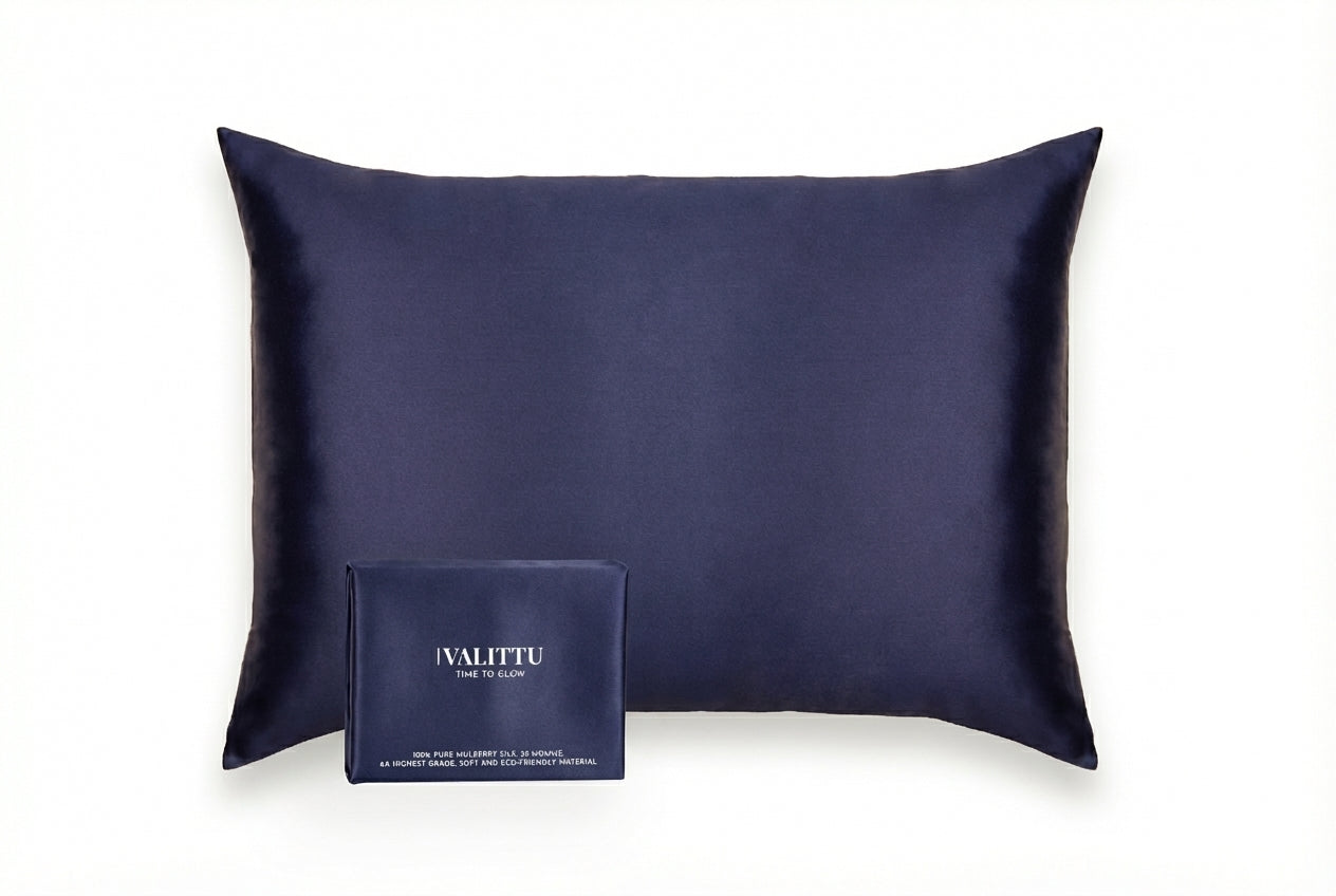 Silk Pillowcase - Navy