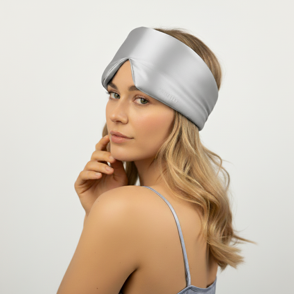 Silk Sleep Mask - Silver
