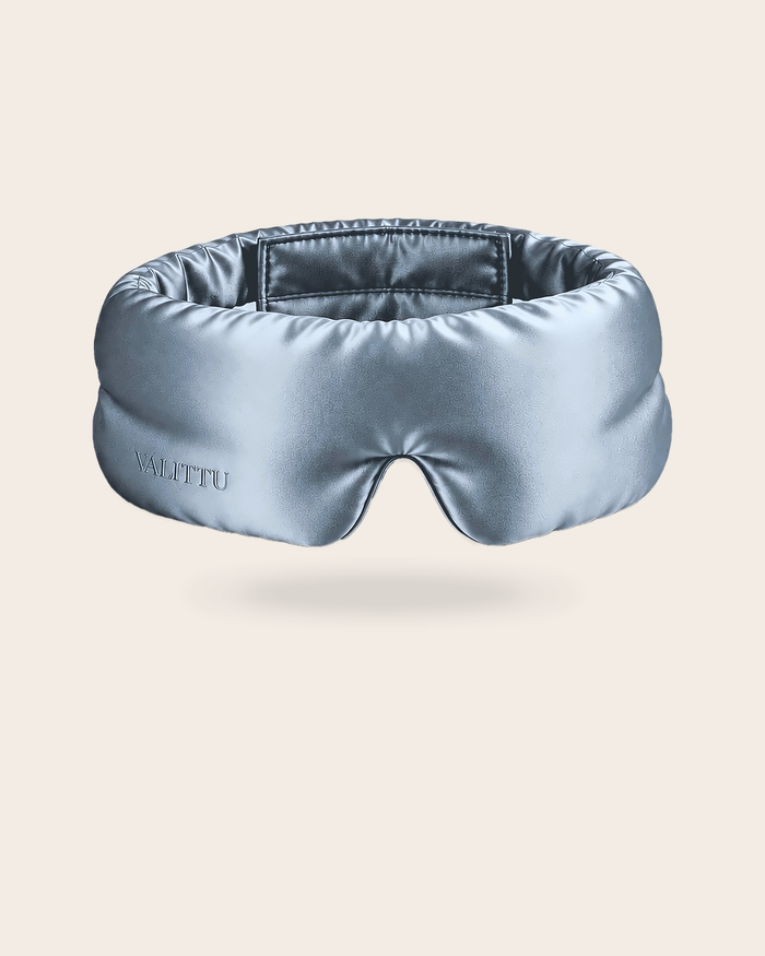 Blue Mist contoured mulberry silk sleep mask