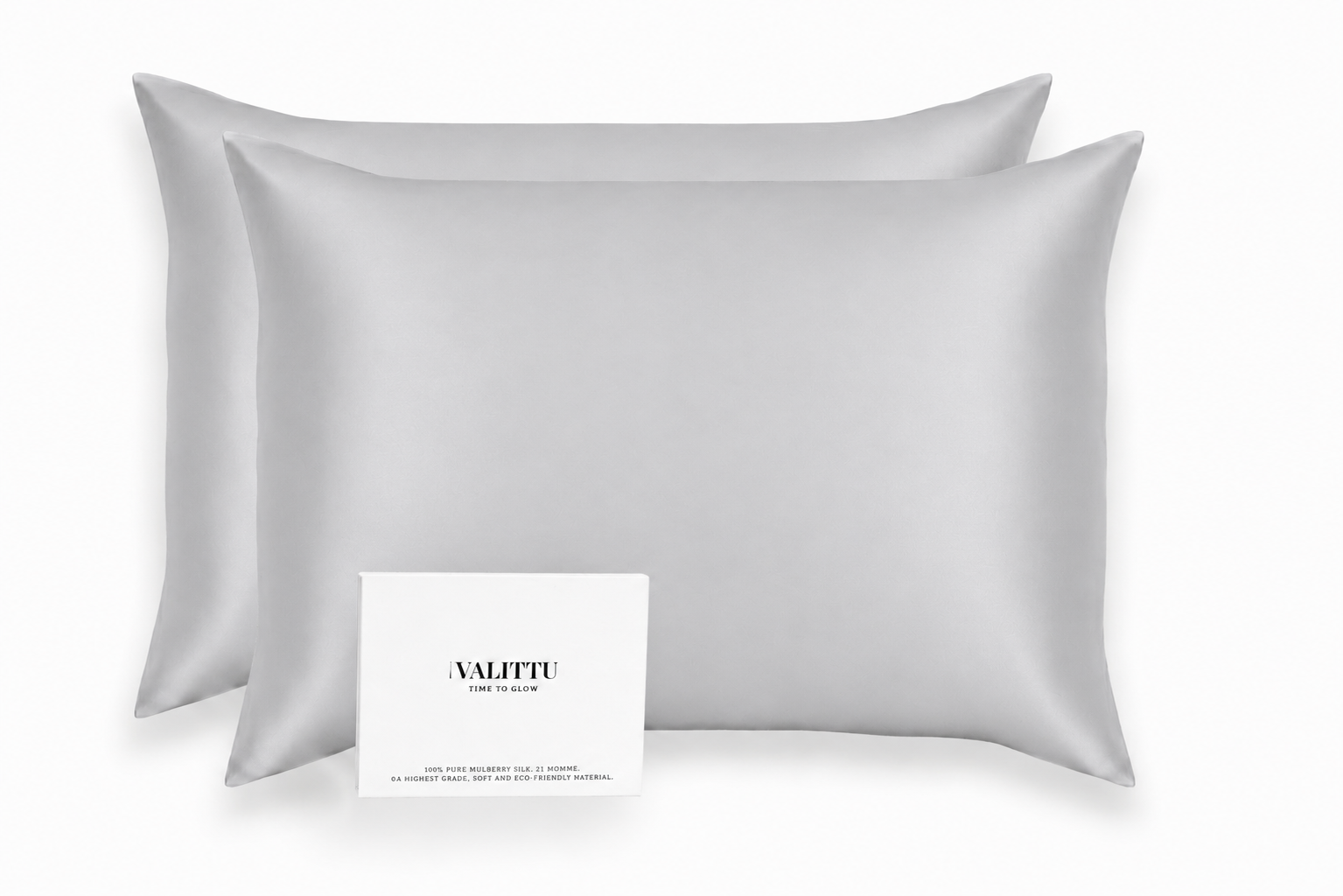 Silk Bedding Set - Silver