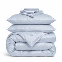 Silk Bedding Set - Blue Mist