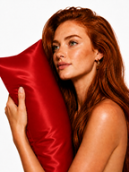 Silk Pillowcase - Red