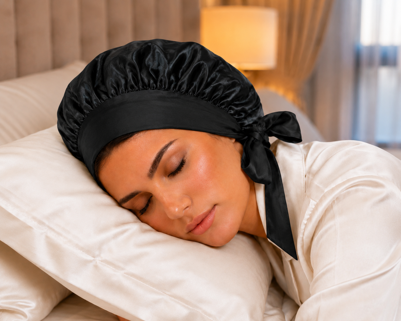 Silk Bonnet - Black