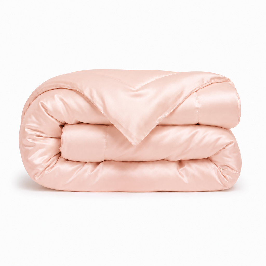 Silk Bedding Set - Pink