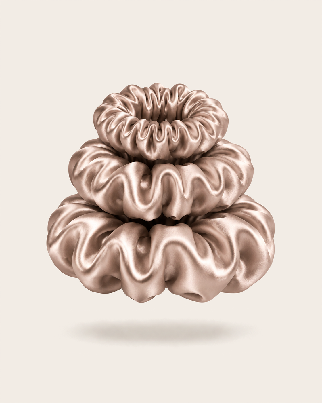 Silk Scrunchies — Rose Gold
