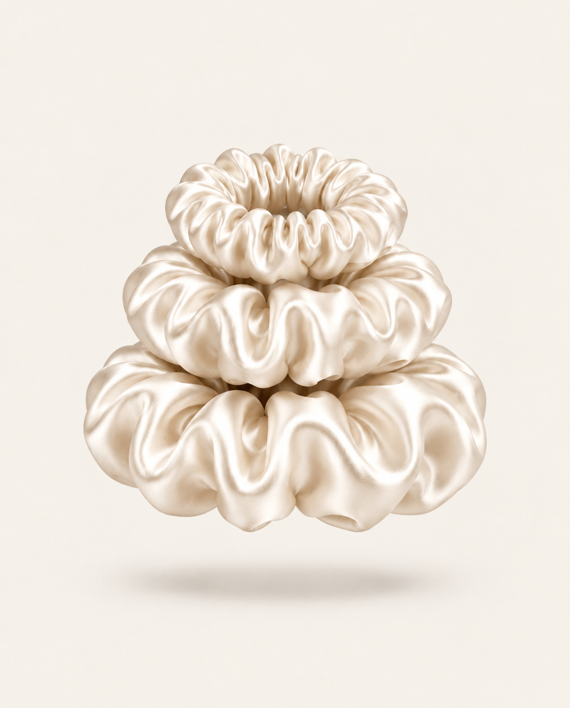 VALITTU Silk Scrunchies Ivory