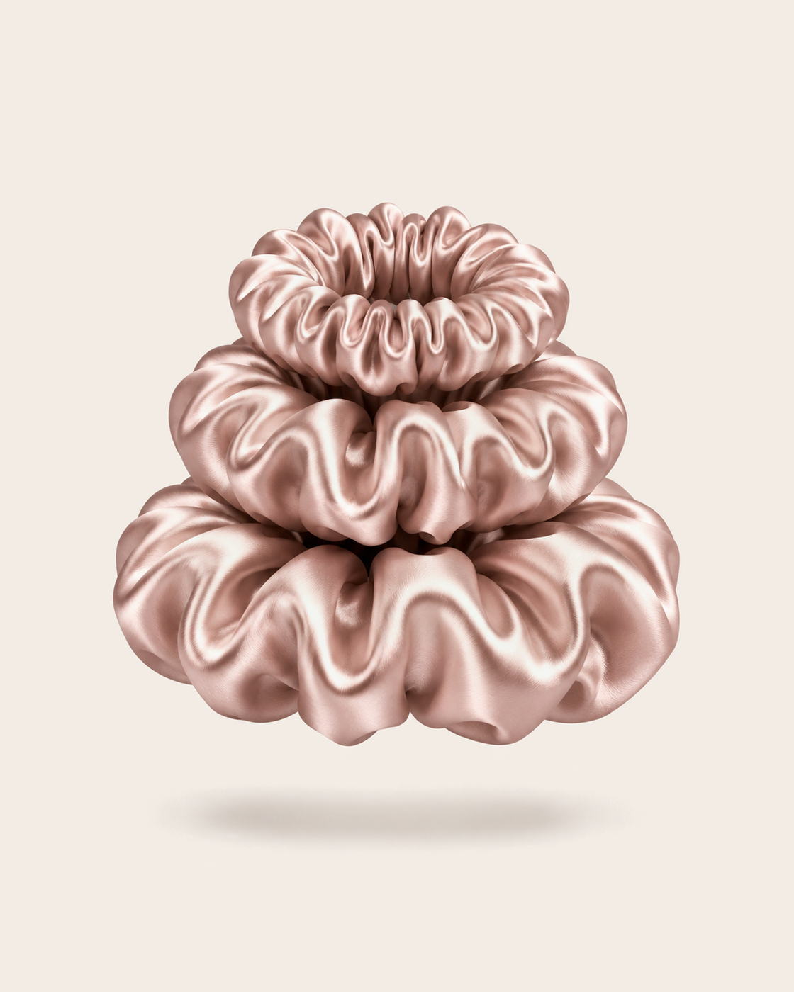 Silk Scrunchies — Pink